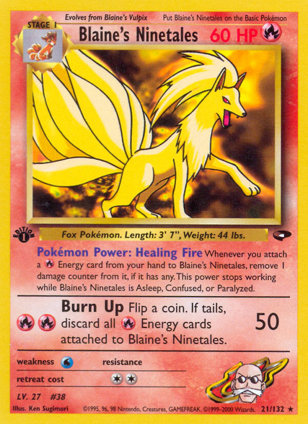 Gym Challenge Blaine's Ninetales #21/132 first edition